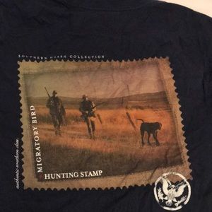 Southern Marsh long sleeve pocket tee. Navy